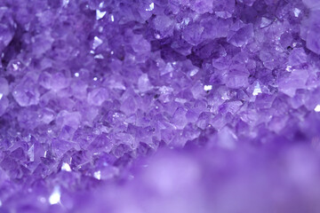 Amethyst - mineral of quartz group. Stones and minerals, riches of Earth