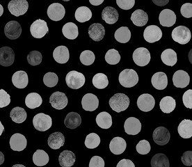 Seamless pattern in irregular art polka children is print dots for textiles and surface design. High quality illustration