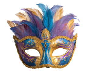 Elegant Venetian Mask with Feathers