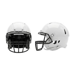 Fototapeta premium Illustration of white football helmet isolated on transparent background