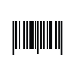 Black and White Barcode with Vertical Lines and Numeric Pattern on a