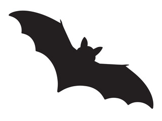 gothic bat vector silhouette with wing veins perfect for holiday decor emblems and symbols