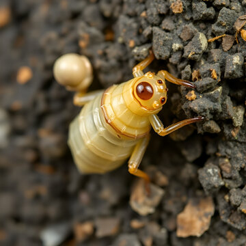 The caddisflies (order Trichoptera). Pupae. Larva with portable case of rock fragments.
