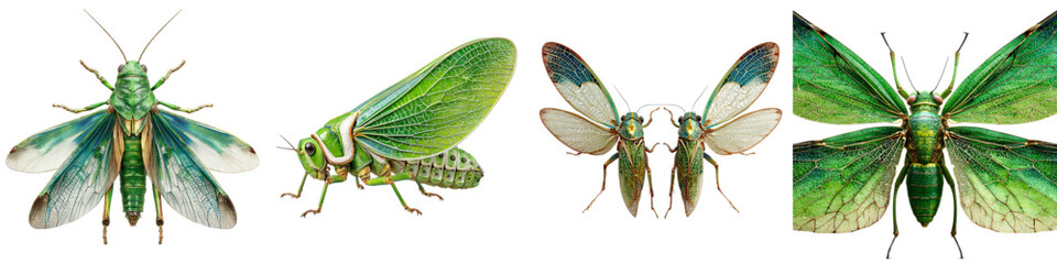 Discover the vibrant beauty of these green grasshoppers, perfect for educational materials, nature documentaries, and insect-themed projects emphasizing biodiversity and wildlife