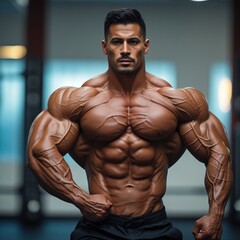 Muscular Latin Fitness Man Training