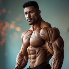 Muscular Latin Fitness Man Training