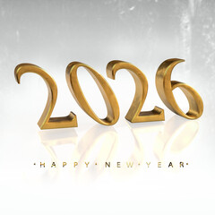 2026 happy new year gold 