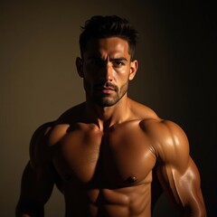 Muscular Latin Fitness Man Training