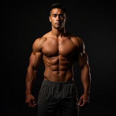 Fototapeta premium Muscular Latin Fitness Man Training