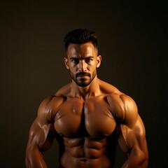 Muscular Latin Fitness Man Training