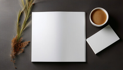 Blank Square Magazine Mockup