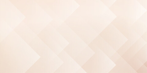 Golden rose abstract background with square shapes. Brown neutral gradient bg. Cream color backdrop with transparency lines. Vector illustration