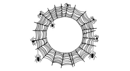 Circular spider web frame