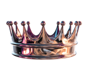 Shiny golden crown with a black background