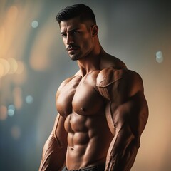 Muscular Latin Fitness Man Training