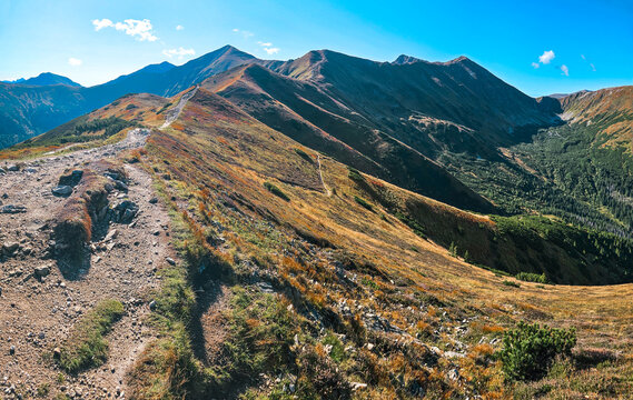 Kończysty Wierch mountain and Starorobocianski Wierch Mountain - Western Tatras - Poland