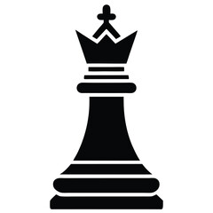 business strategy chess piece vector icon