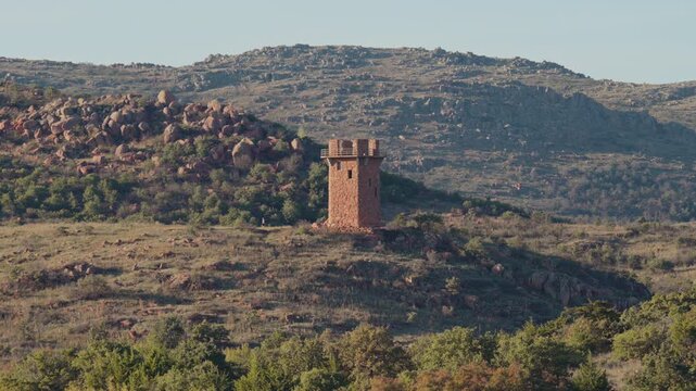 Lake Jed Johnson Tower in the Wichita Mountains, Oklahoma