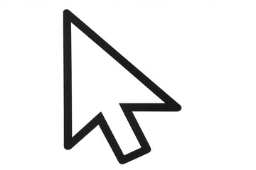 Mouse cursor pointing, black computer pointer symbol, clicking, selecting action, digital technology design with transparent background