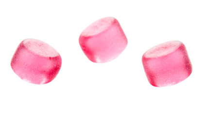 pink rose petals on white background