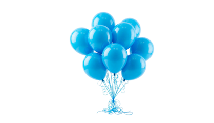 blue balloon isolated on white background