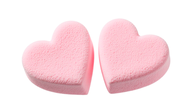 pink heart shaped soap