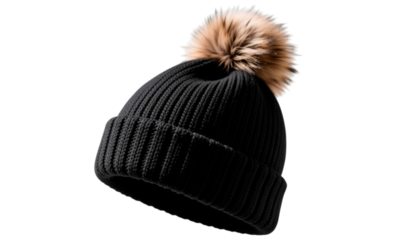 black and white winter cap
