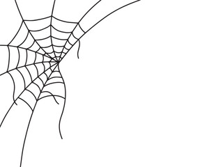 Halloween Spider Webs Silhouette Illustration