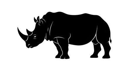 Fototapeta premium rhino silhouette vector