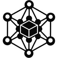 network connection  nodes  vector icon