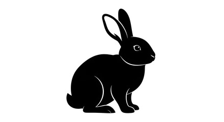 Fototapeta premium white rabbit on white background