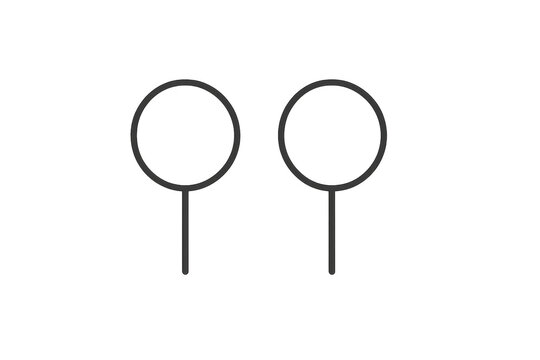 Two metal quidditch hoops isolated on transparent background, cut out design