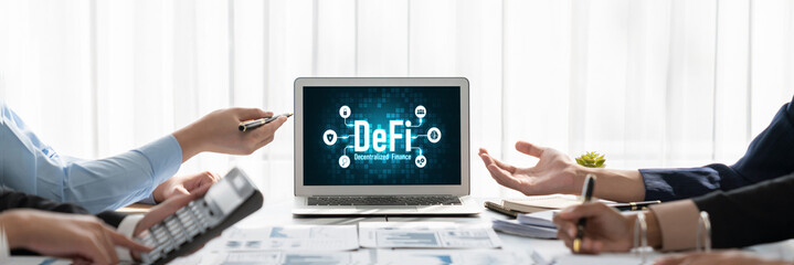Business intelligence and data analysis concept. Analyst team working on financial data analysis...
