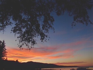 sunset in the mountains