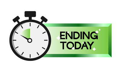 Limited offer. Sale countdown badge. Limited time only discount promotion. Vector illustration