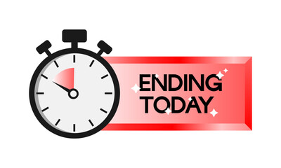 Limited offer. Sale countdown badge. Limited time only discount promotion. Vector illustration