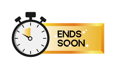 Limited offer. Sale countdown badge. Limited time only discount promotion. Vector illustration