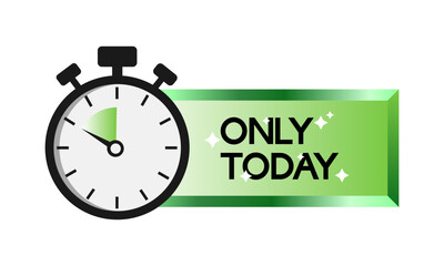 Flat only today megaphone for promotion design. Speech bubble icon symbol. Vector illustration
