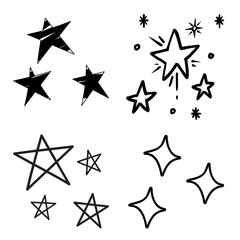 black and white stars