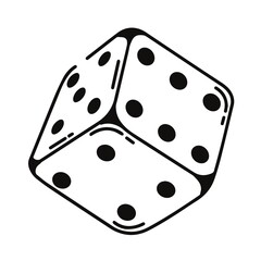 dice on white background