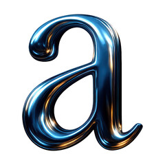 Glossy metallic letter design
