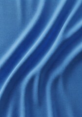 Closeup of Smooth, Vibrant Blue Fabric.