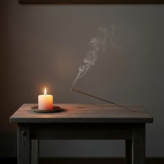 Calm Peaceful Candlelight and Incense.