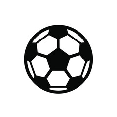 Fototapeta premium Classic black and white soccer ball with pentagon and hexagon patterns on a plain