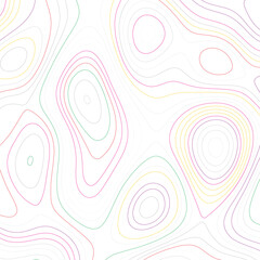 Soft pastel colorful contour abstract seamless line topographic background pattern design modern creative wallpaper textile print template and digital branding