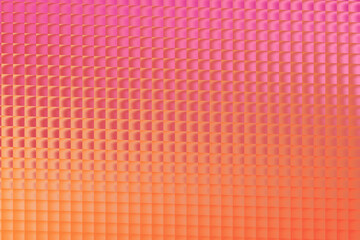 A captivating gradient of orange and pink hues, creating a visually appealing background with a geometric pattern of small, raised squares
