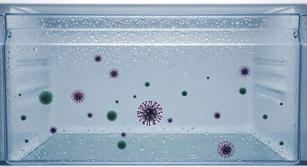 Dirty Refrigerator Interior with Mold.