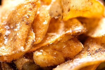 golden fried potato cheese crisps