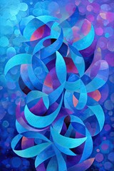 Abstract Art Colorful Swirls Design