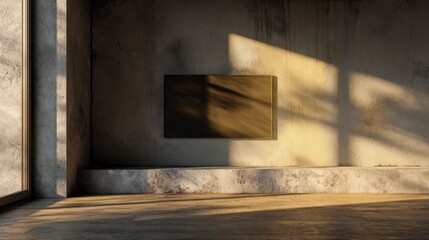 Empty modern room with artwork